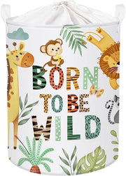 Scatola di Deposito Animale per Bambini con Maniglia Rattoppabile con Porta Abbigliamento per Ragazzi e Ragazze per Camera da Bambino e Bagno, Verde, 36 * 45 cm
