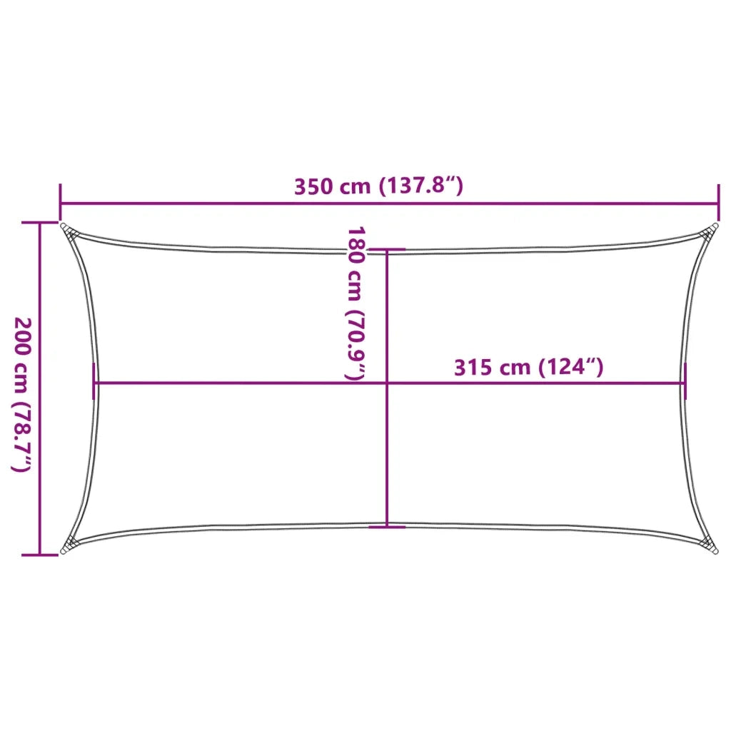 Vela Parasole 160 g/m² Terracotta 2x3,5 m in HDPE 311338