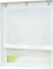 Rolle tenda trasparente - 1 pezzo - bianco - poliestere - 80 x 130 cm