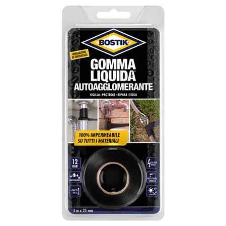 GOMMA LIQUIDA AUTOAGGLOMERANTE BOSTIK mm 25x3 mt - BOSTIK