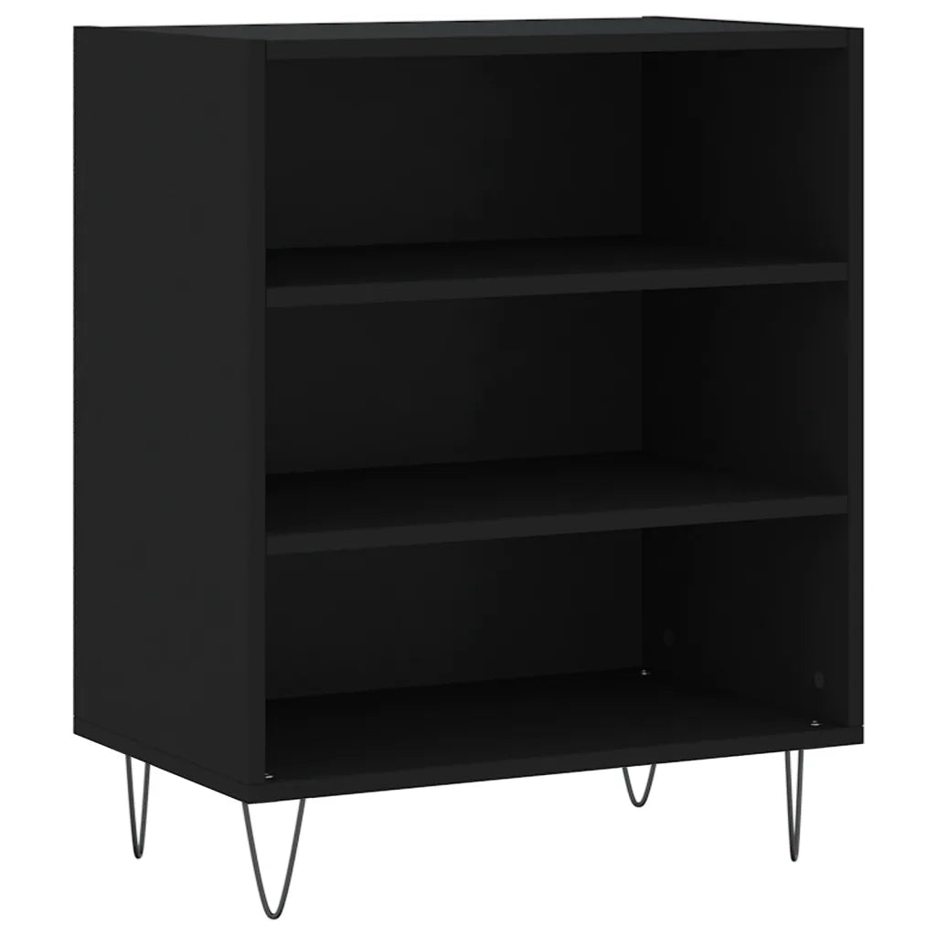 Credenza-Buffet-Armadio da cucina Nera 57x35x70 cm in Legno Multistrato 664234