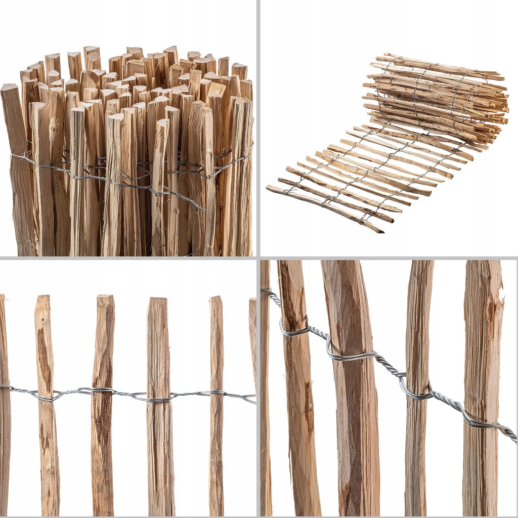 Recinzione protettiva avvolgibile KADAX Hazel Stacket Fence per giardino, 500x80 cm, 4-6 cm.