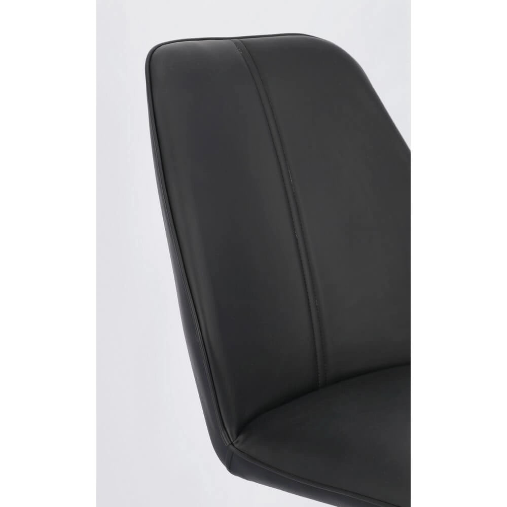 Set di 4 Sedie Imbottite in Similpelle con Gambe in Acciaio - LEO