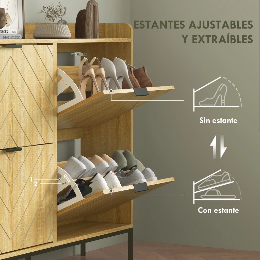 Cassettiera 4 Cassetti per Scarpe ¨C Zephmum ¨C Robe 60x40x80
