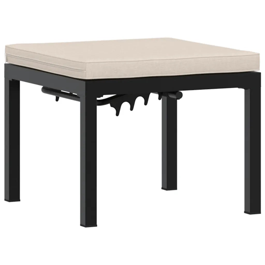 vidaXL Panche Giardino con Cuscini 2pz Nere Acciaio Verniciato Polvere