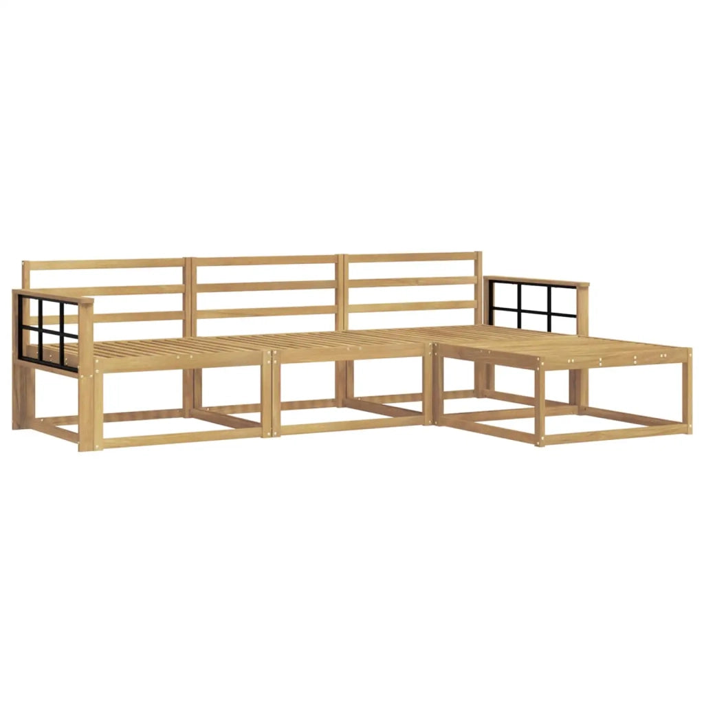 Set di divani da esterno 4 pcs Bianco 249,5 x 162,5 x 73 cm