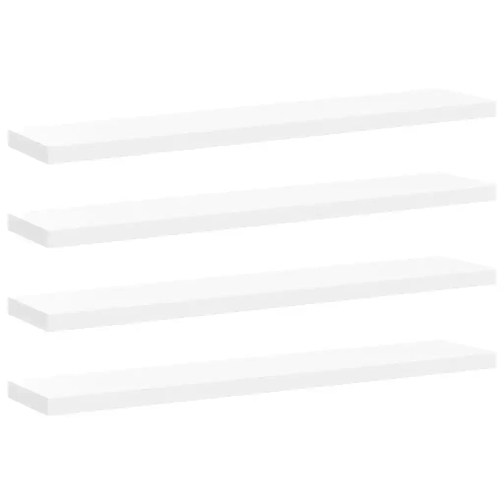 Scaffali a Parete 4 pz Bianchi 120x23,5x3,8 cm in MDF 323822
