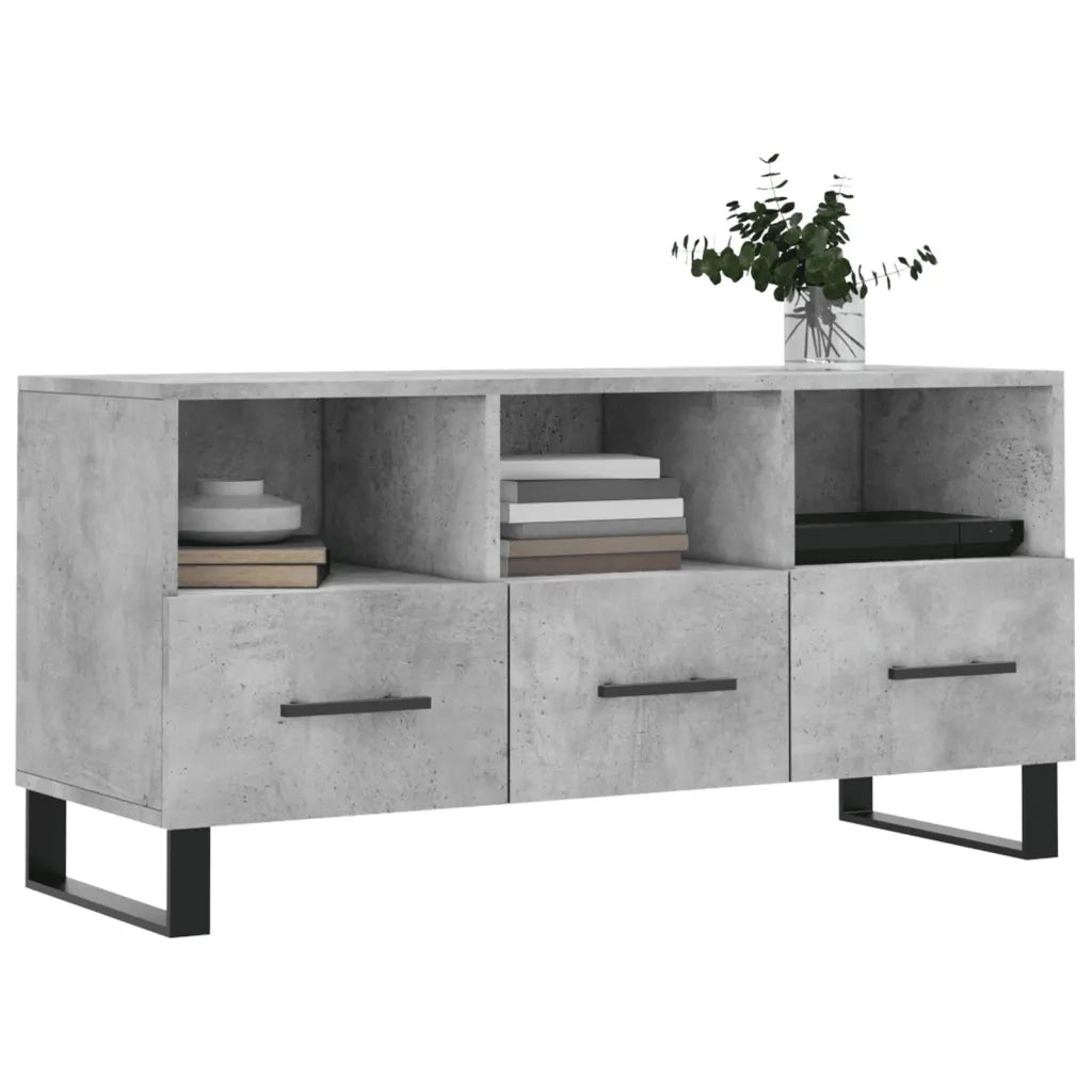 Mobile Porta TV-Mobile per TV-Credenza TV Grigio Cemento 102x36x50 cm Legno Multistrato 423080