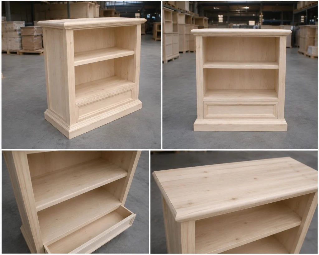 Porta tv in legno 1 cassetto grezzo l.85 p.47 h.79 (1556) - Mobili 2G