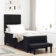 Letto a molle con testiera Nero 80 x 200 cm Tessuto 3344102
