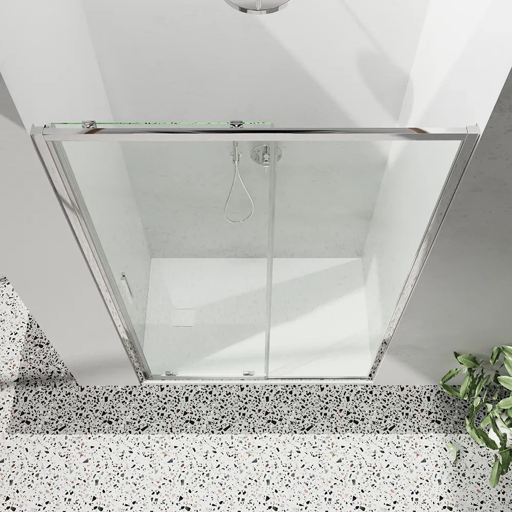 Porta doccia 150cm profili slim cromati vetro 6mm trasparente h190 | Portofino