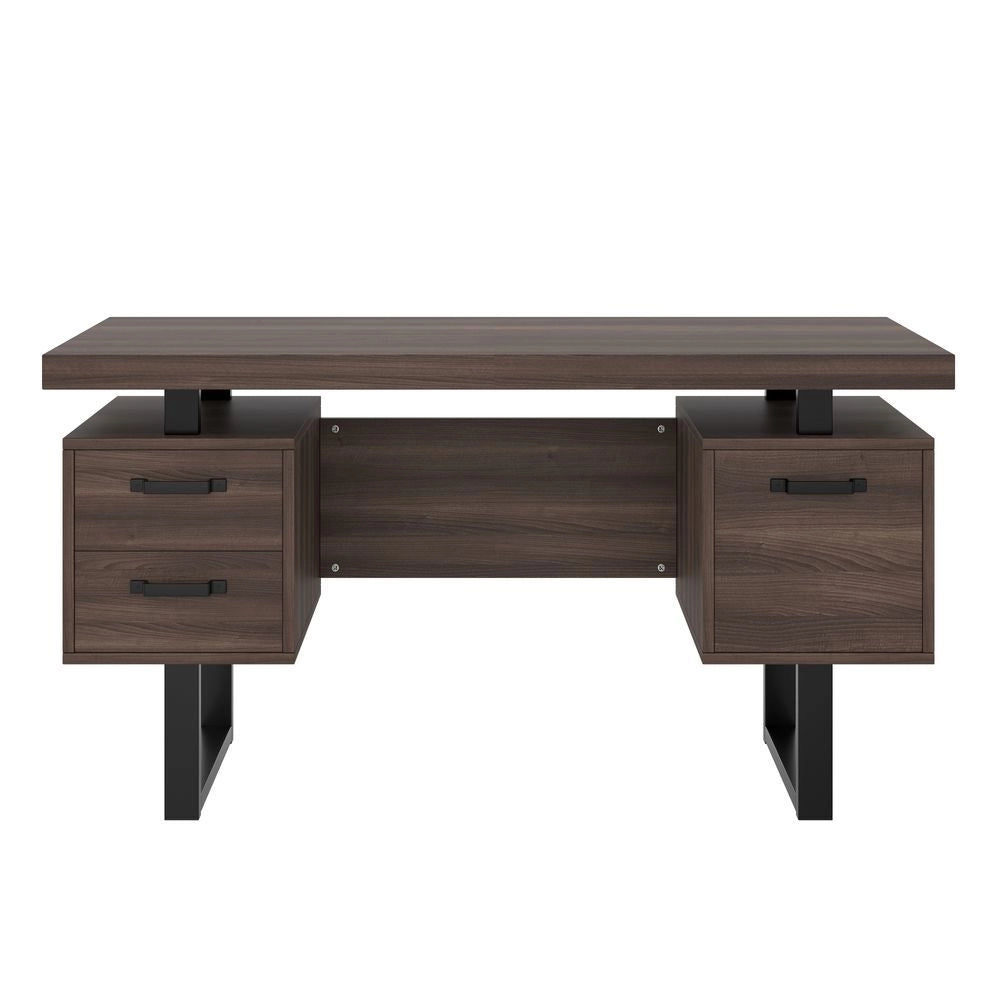 Scrivania - Xylo - 135??54??75 cm - Cassetto Silenzioso Legno/Acciaio