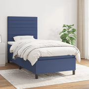 Giroletto a Molle con Materasso-Struttura Letto Blu 80x200 cm inTessuto 824610