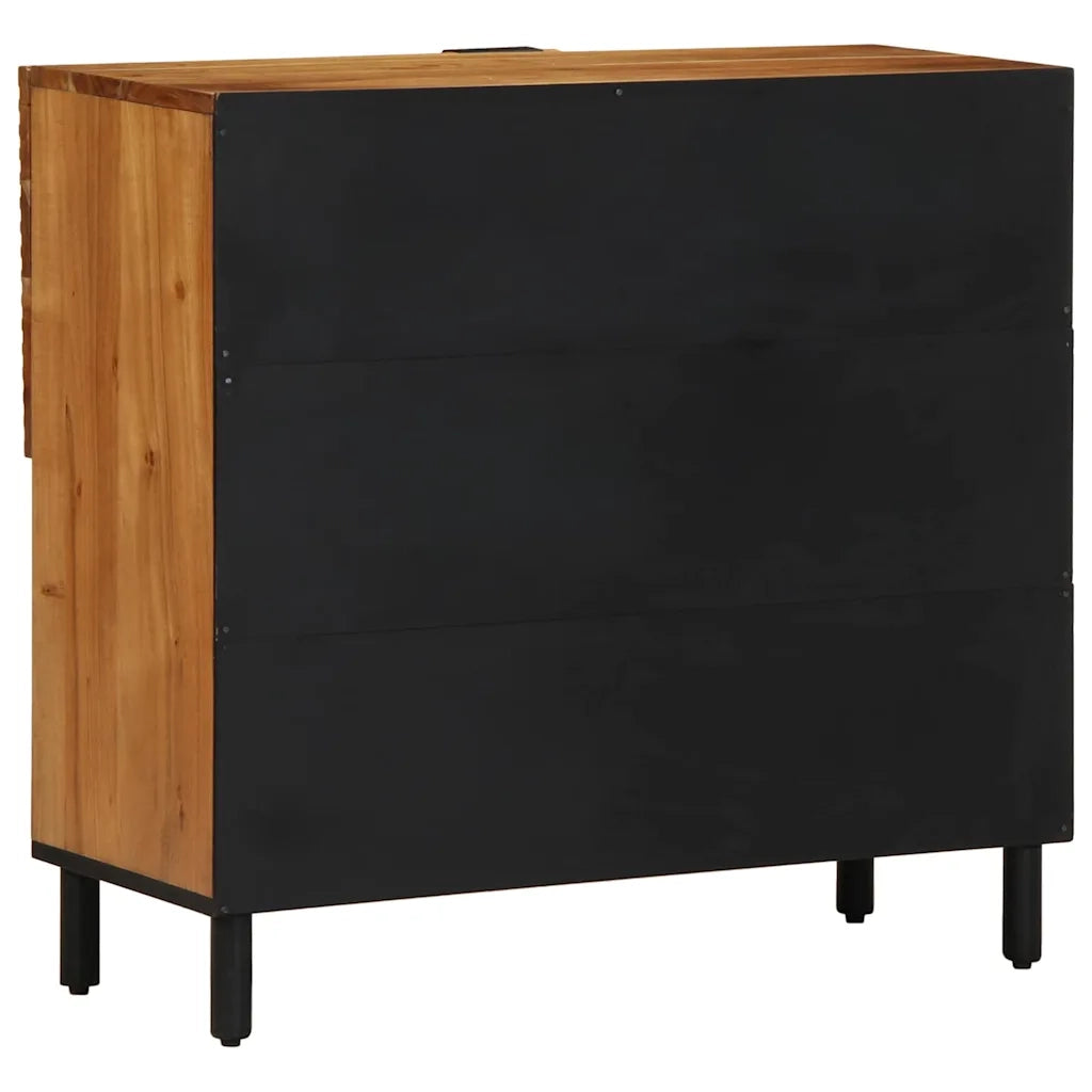 Credenza Naturale 80 x 33,5 x 75 cm Legno di Acacia Massello 4017783