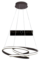 GIOVE-N Lampadario a sospensione led  2800 - 5000k 48W dimmerabile colore nero