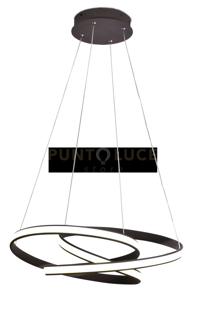 GIOVE-N Lampadario a sospensione led  2800 - 5000k 48W dimmerabile colore nero
