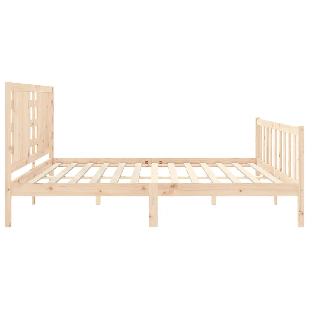 Giroletto senza Materasso-Struttura Letto 200x200 cm in Legno Massello di Pino 424550