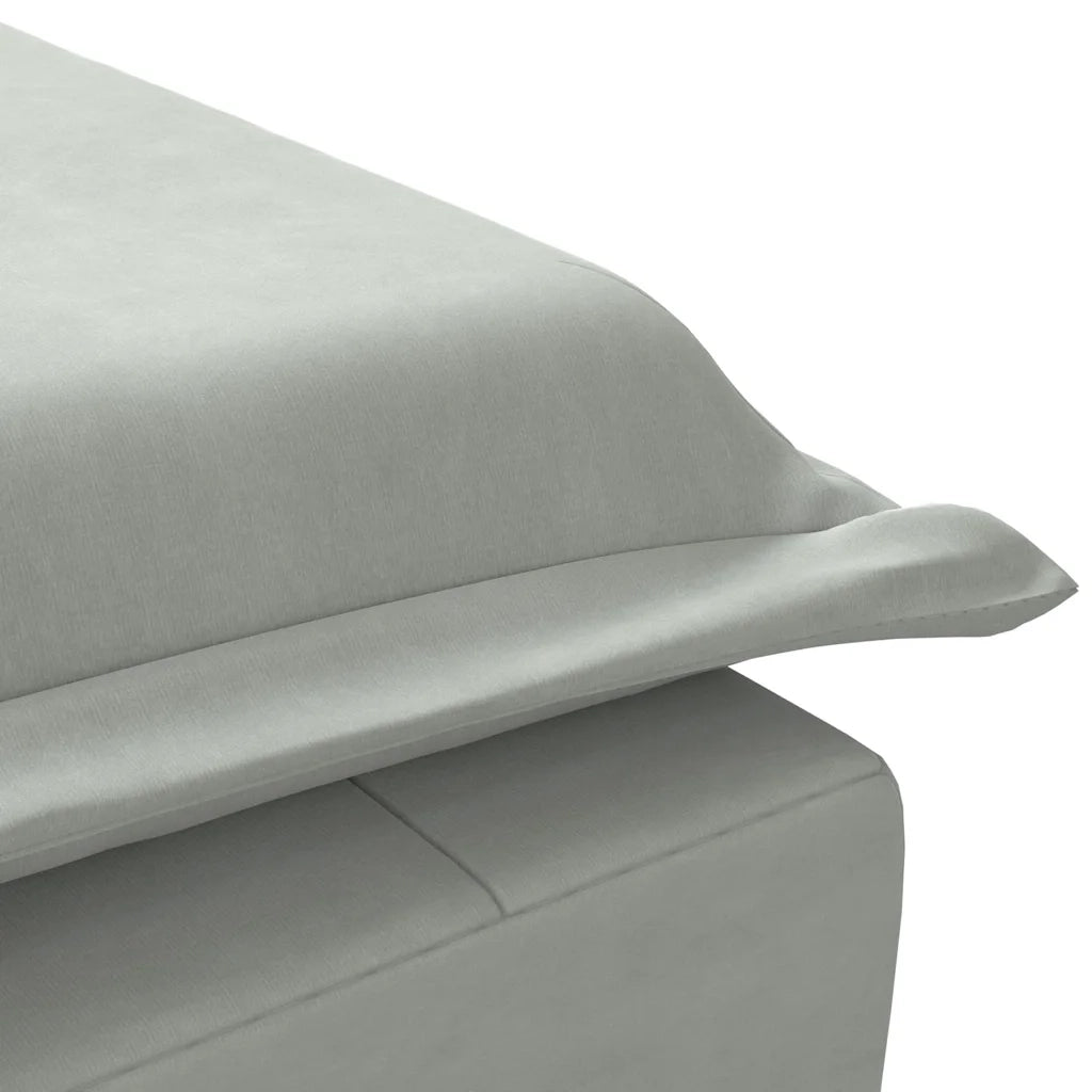 Chaise Longue Massaggi Cuscino a Rullo Grigio Chiaro in Velluto CFW3377138