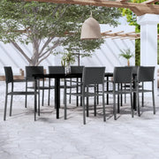 Set da Pranzo da Giardino 9 pz Nero cod mxl 35273