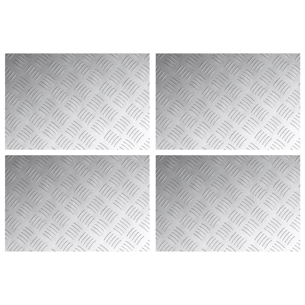 Pannelli in Alluminio a Rombo 4 pz Antiscivolo 60x40 cm