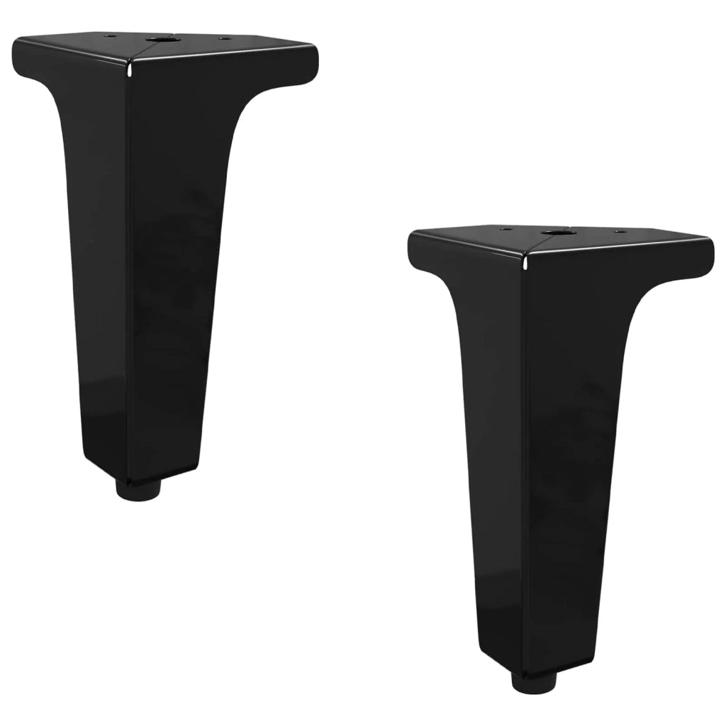 Piedini per mobili 2 pcs Nero 54,1 x 54,1 x 100 mm Ferro 864778