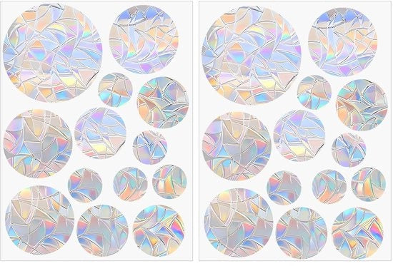 Stickers anti-botsings per finestra - protezione contro gli uccelli - 26 pezzi - colore variato