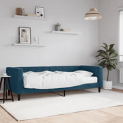 Divano Letto con Materasso Blu 80x200 cm in Velluto
