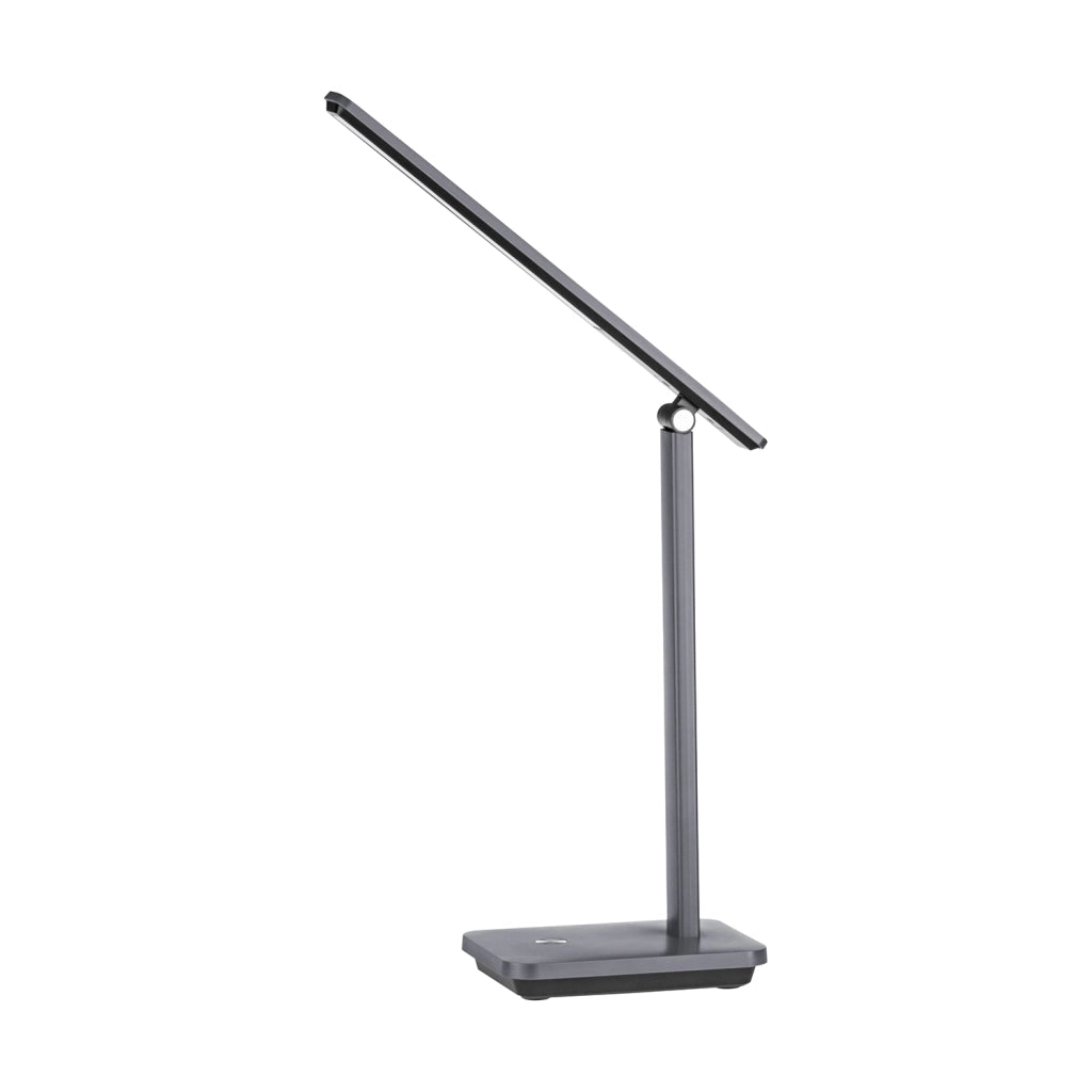 Lampada Da Tavolo Minimal Iniesta Policarbonato Grigio Luce Led Integrato 3,6W