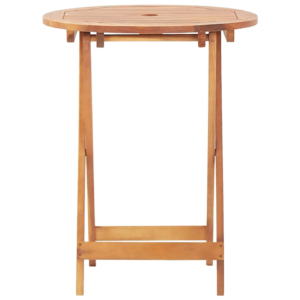 Set da Bistrot 3 pz | Set Salotto da Giardino Beige in Polyrattan e Legno Massello