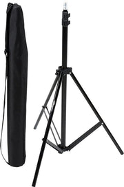 Stativo di illuminazione per fotocamera in alluminio 204 m nero - regolabile e portatile