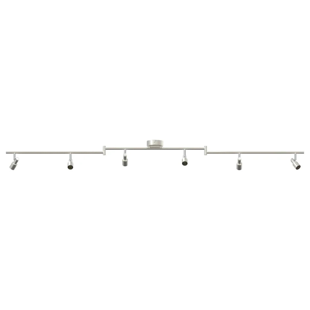 Faretto da soffitto moderno orientabile per interni 176,5 x 9,5 x 14 cm in acciaio nichel spazzolato 02_0058317