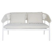 Salotto Cap-Ferrat In Alluminio Bianco + Schienale In Corda Beige Moia