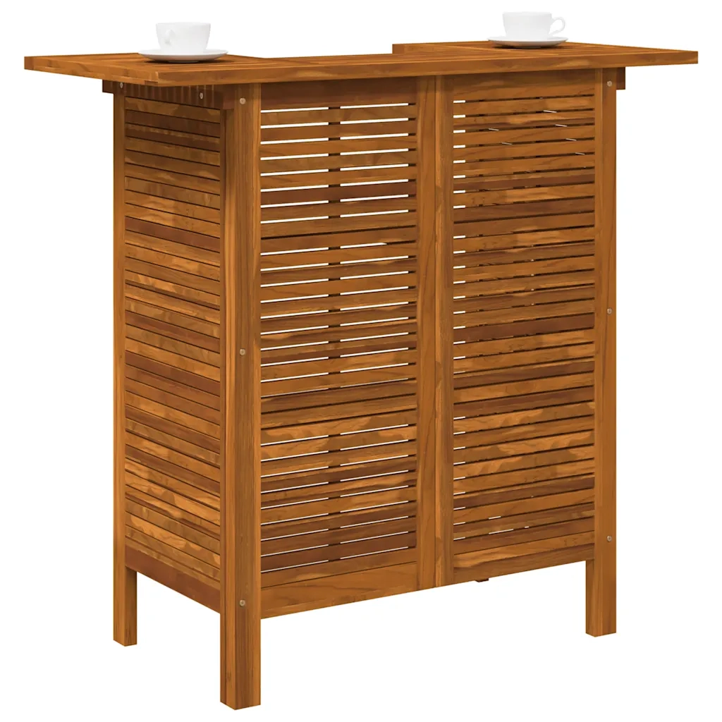Tavolino da Giardino | Tavolo da Bar 110x50x105 cm in Legno Massello di Acacia