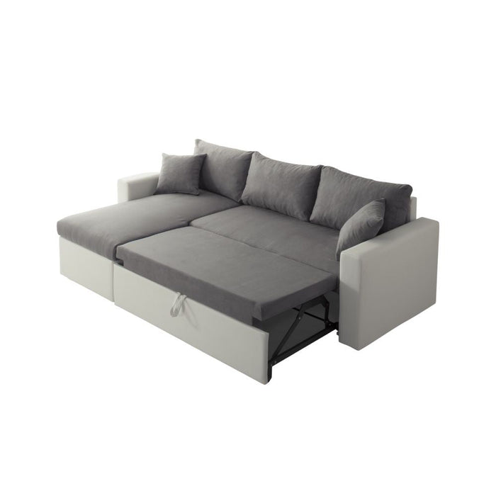 Divano con penisola Golf reversibile khaki