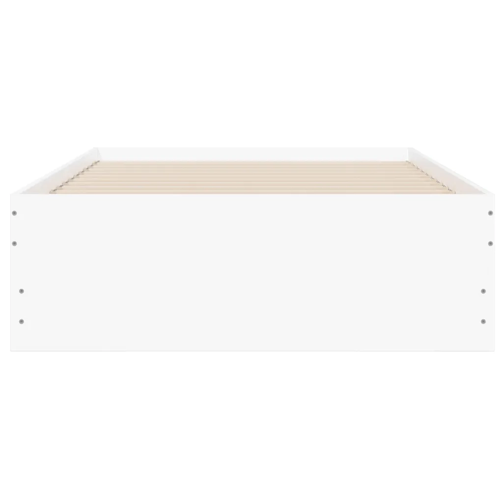 Giroletto con Cassetti-Struttura Letto con contenitore Bianco 100x200 cm in Legno Multistrato 688122