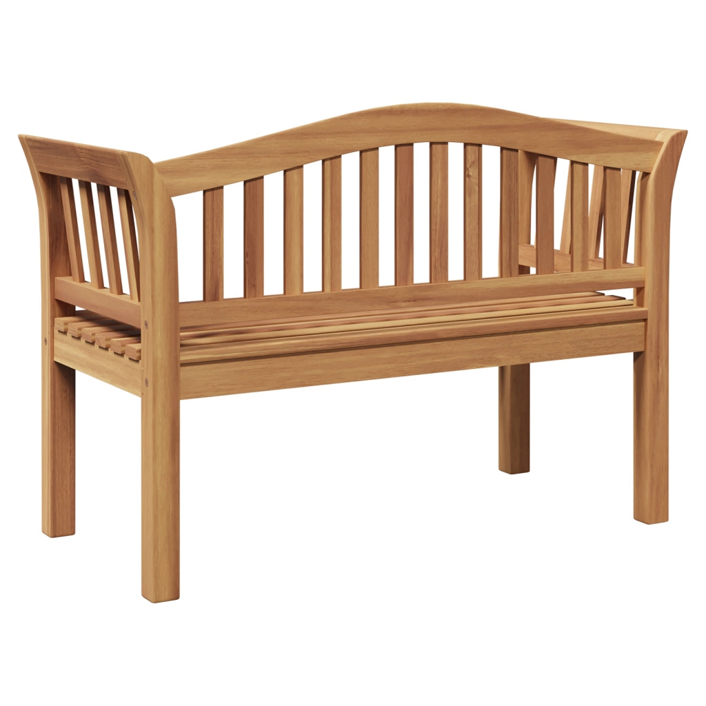 Panchina da giardino 120x53.5x85 cm in legno massello di teak