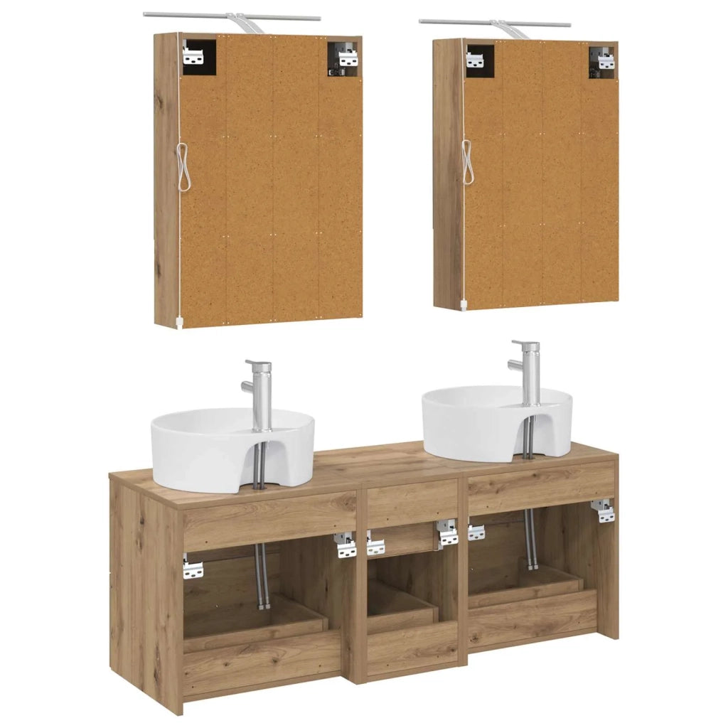 Set di mobili per il bagno 5 pcs Rovere Artigianale 3406926