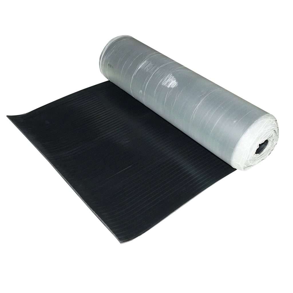 Tappeto in gomma elettroisolante rigato 6 mm, rotolo 1×10 m con protezione elettrica fino a 10 kV