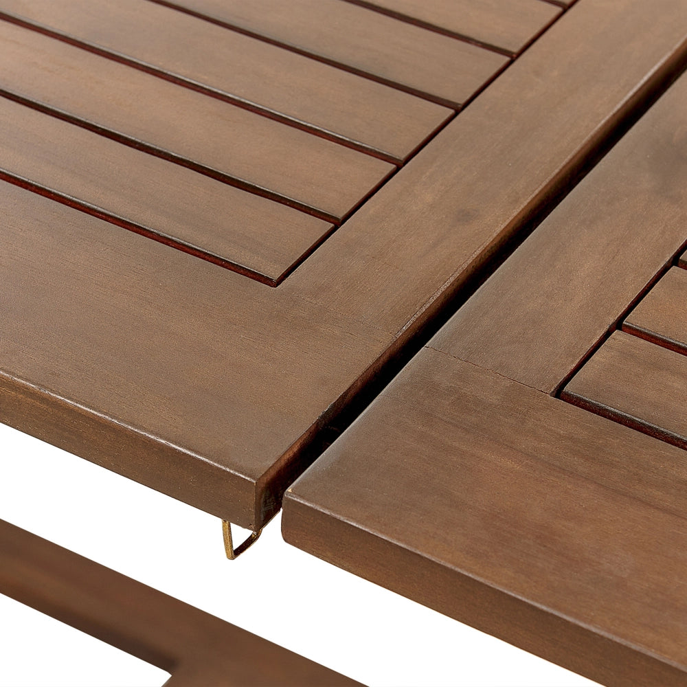 Tavolo da esterno allungabile in legno di acacia scuro 160/220 x 90 cm giardino terrazzo esterno