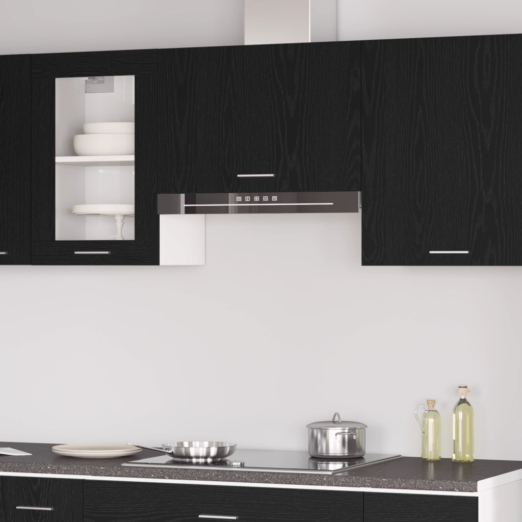 Armadio a Sospensione  in Rovere Nero - 60x31x60 cm, Realizzato in Legno Ingegnerizzato