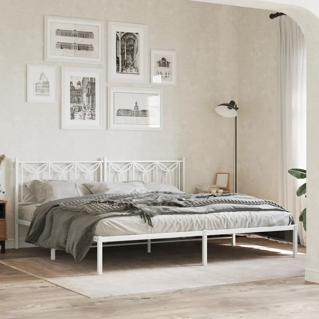 Testiera | Testata di Ricambio in Metallo Bianco 193 cm