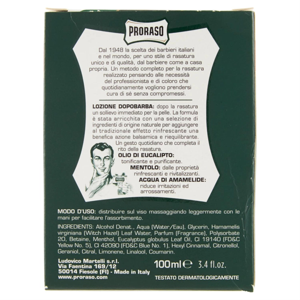 DOPOBARBA PRORASO SET 3 PZ X 100ML RINFRESCANTE CON OLIO DI EUCALIPTO E MENTOLO