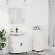 Set di mobili per il bagno con cassetto con porta 3 pcs Bianco