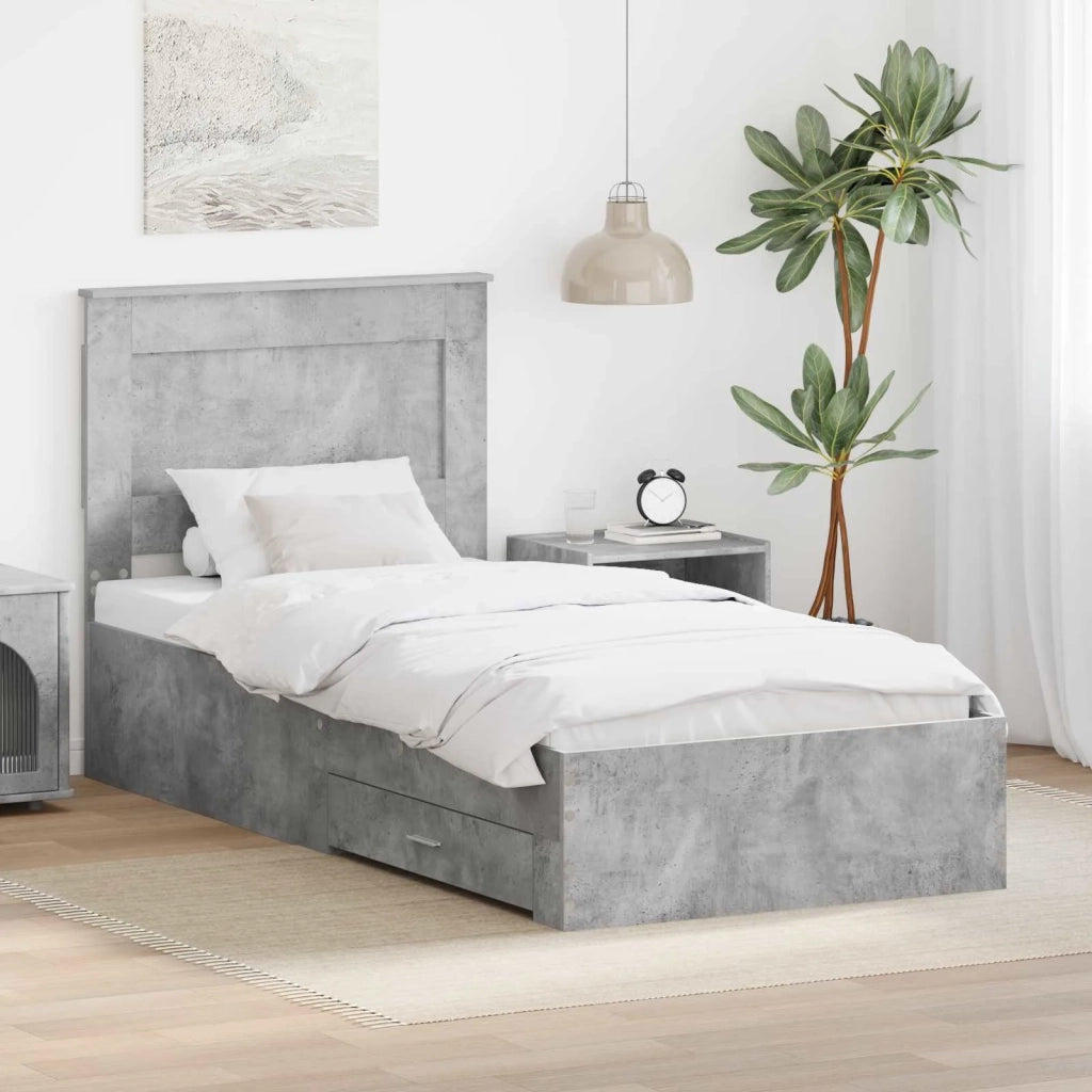 Struttura del letto-Giroletto Grigio Certo e Argento 75 x 190 cm 172213