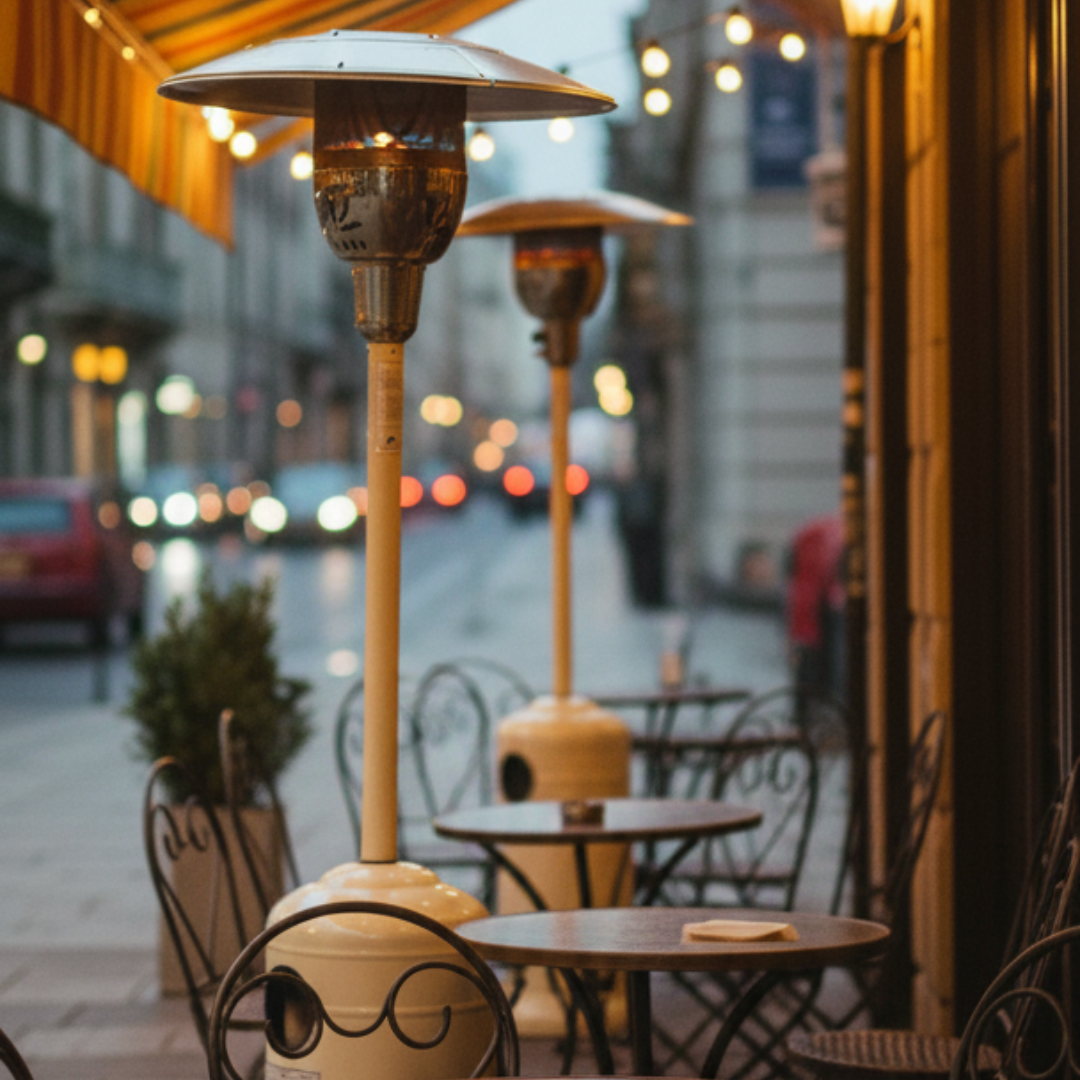 Stufa a Fungo Gas Gpl da Esterno 13,5kW Qlima PGU2013 Bianca