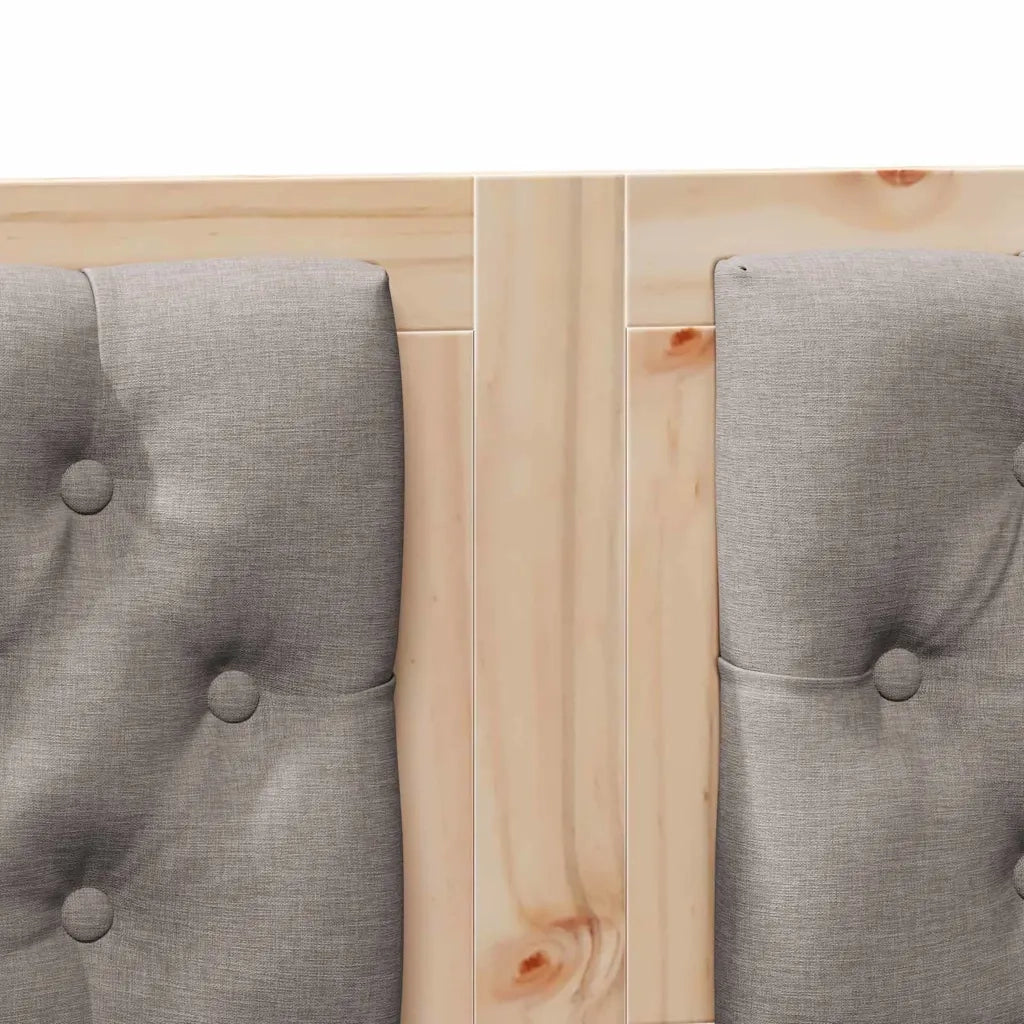 Testiera Altro Marrone e taupe 200 cm Legno di pino massello 878992