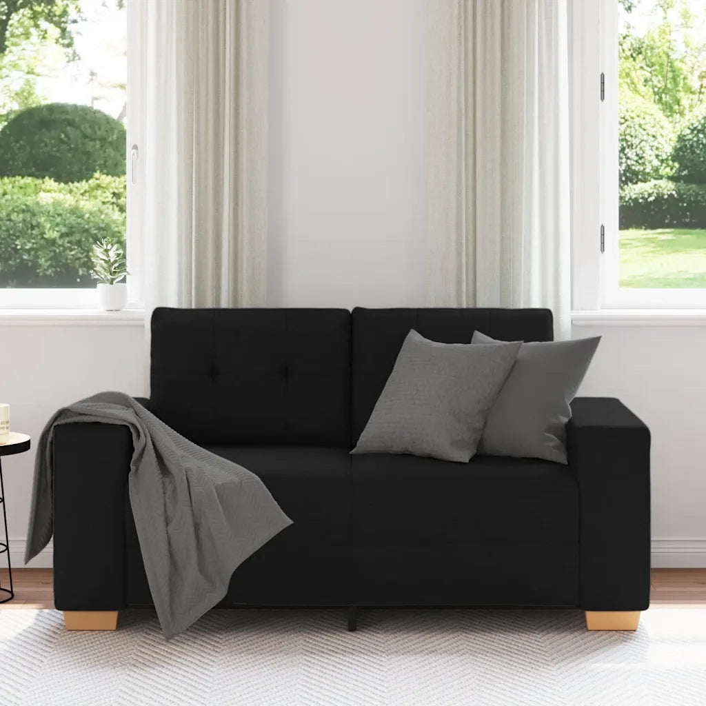 Divano Divanetto-Sofa Nero 120 cm in Tessuto