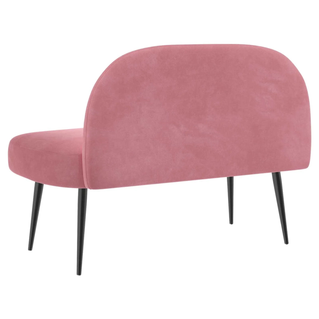 Panchina imbottita con schienale Rosa 110 x 60 x 76 cm Velluto 42040789