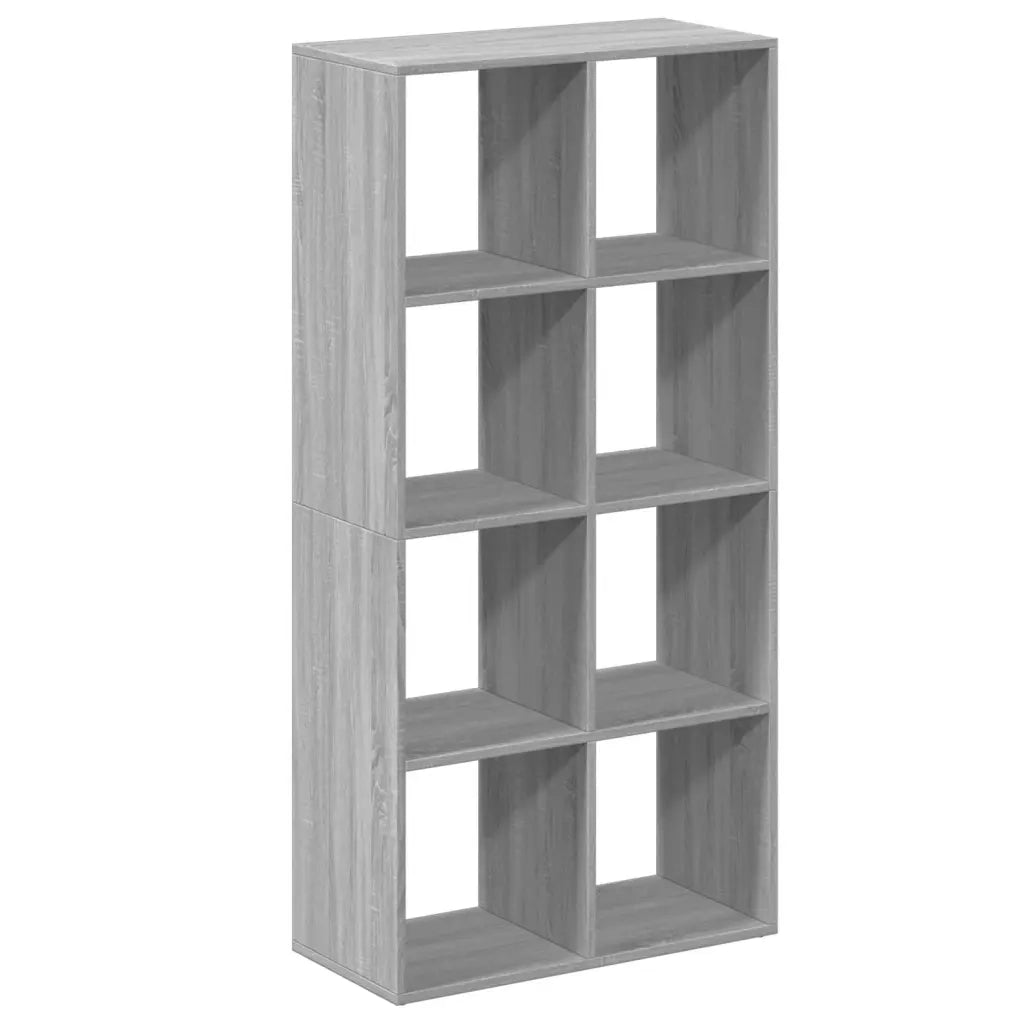 Libreria Divisorio-Scaffale per Libri-Mobile di Stoccaggio Grigio Sonoma 69,5x29x137,5cm in Truciolato