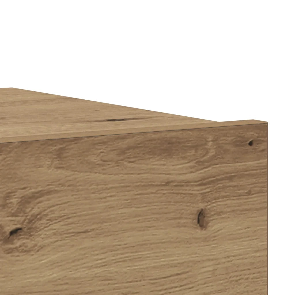 vidaXL Mobile Porta TV con Luci LED Rovere Artigianale 60x35x15,5 cm